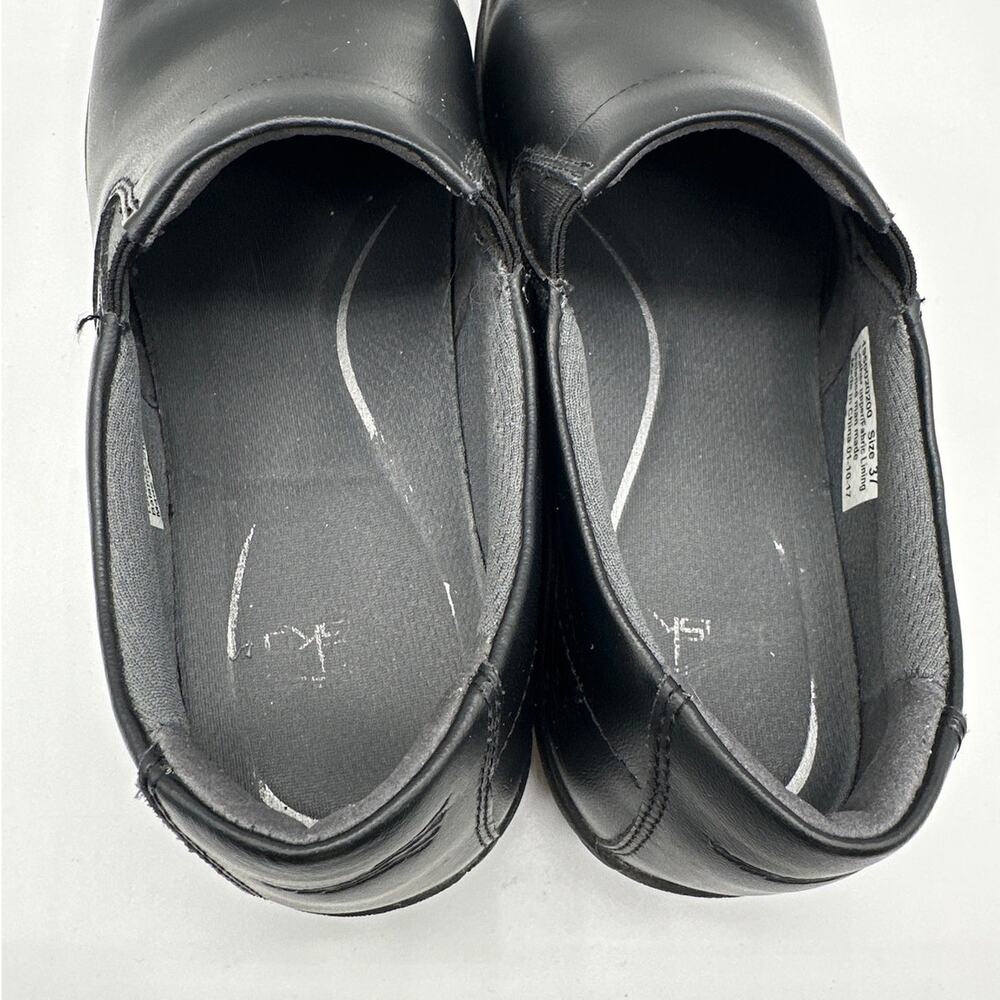 Dansko Ellie Black Leather Slip On Comfort Work Shoes Clogs Sz EU 37 US 6.5-7 - Picture 8 of 10